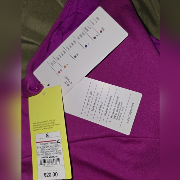 Womens Joy Lab, Size Small,Vibrant Purple Crop Top, NWT!!! - Picture 3 of 3
